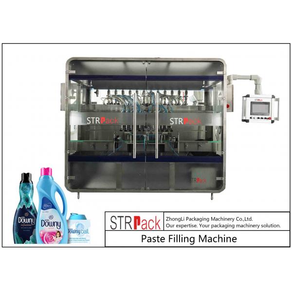 Quality PLC Inline 8 Heads Ointment Filling Machine For Shampoo / Shower Gel / Fabric Softener for sale