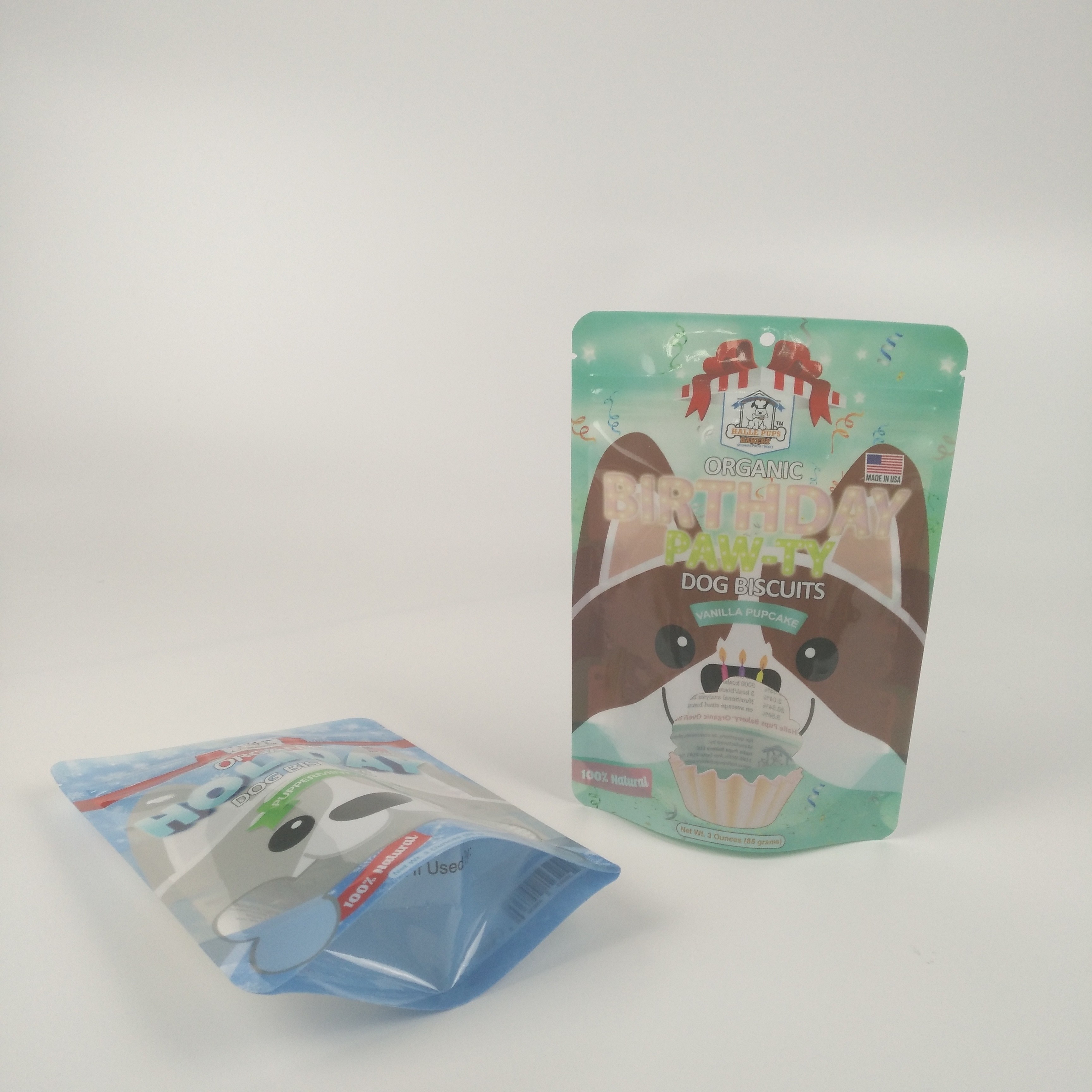China Dog Chicken Biscuit Mylar Stand Up Pet Food Packaging Customized Logo factory