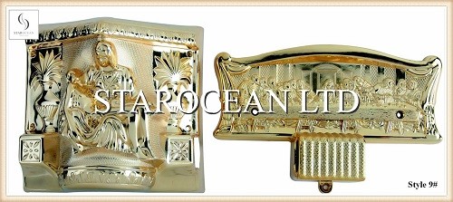 Quality Last Supper Design Coffin Casket Handles , Casket Corner Plaques Long Life Time for sale