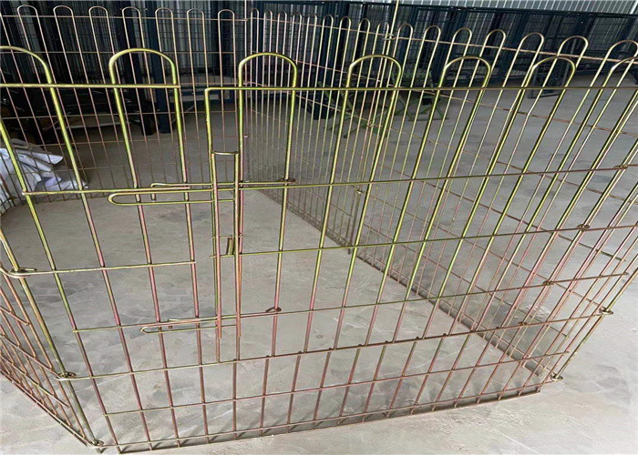 China Color Spray Indoor Outdoor Pet Cages Large Metal Mesh Wire Dog Cage factory