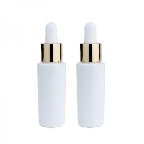 Quality Cylindrical Body White Dropper Bottle Glass Droppers For Essential Oils for sale