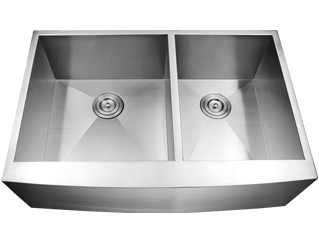 Quality Functional Double Bowl Workstation Apron Front Farmhouse Sink 10'' Depth for sale