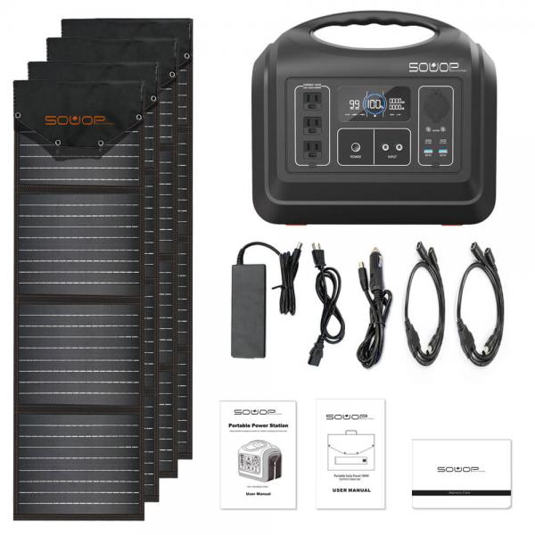 Quality EU 1800W Outdoor Solar Portable Power Station For Camping With Panel for sale