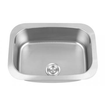 Quality 0.7mm Polished Undermount Stainless Steel Kitchen Sink 60*43cm for sale