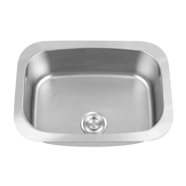 Quality 0.7mm Polished Undermount Stainless Steel Kitchen Sink 60*43cm for sale