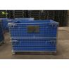 China Wire Mesh Stillage Container Portable Pallet Storage Turnover Cage With Wheels factory