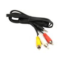 China 3.5mm AV Right Jack Plug to 3 RCA Male Video Audio Adapter Cable factory