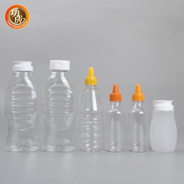 Quality Empty Transparent Honey Ketchup BBQ Sauce Squeeze Bottles Eco Friendly for sale