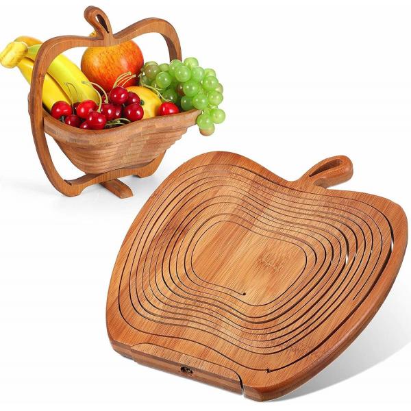 Quality Promotion Modern Odm Folding Bamboo Fruit Basket 9 X 8.5 Inches for sale