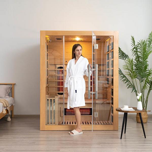 Quality 2700W Home Red Cedar Ozone Far Infrared Sauna for Slimming Body for sale