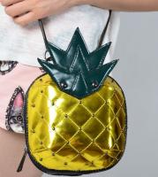 China 2016 new mini minimalist shoulder diagonal package Lingge chain rivet female pineapple creative personality factory