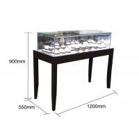 China Matte Black Color Pull - drawer Glass Table Display Counter 1200X550X900MM for sale
