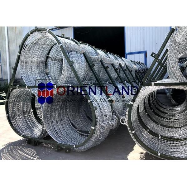 Quality Mobile Razor Wire Fence Security Barrier Rapid Deployment Concertina Coils for sale