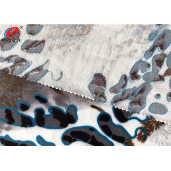 Quality 95 Percent Polyester 5 Percent Spandex Velvet Fabric Printed 4 Way Stretch for sale