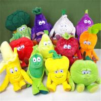 China Eco friendly Vegetable Fruit Assorted Stuffed Baby Plush Toys Red / Green / Yellow factory