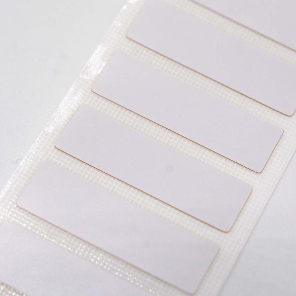 Quality 23.5mmx7mm Permanent Adhesive Label 1.5mil White Matte High Temperature for sale