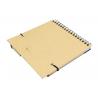 China Wooden color Surface Hardback Spiral Bound Notebook With Pen Elastic factory