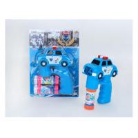 China Police Car Shape LED Bubble Gun Shooter Children's Play Toys Blue Color Age 3 Kids factory