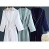 China Customized Size Egyptian White Cotton Bathrobe Towel Fabric Cut Velvet Style factory