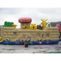 China Inflatable Ship Playground With Cartoon Animals For Kids Amusement factory