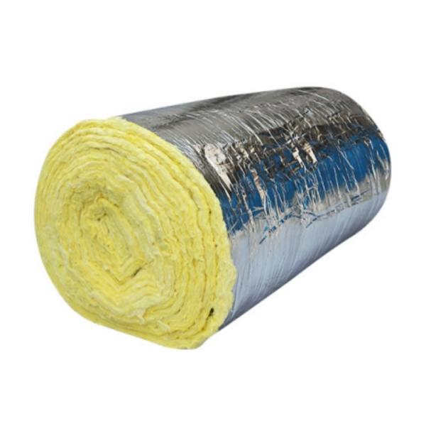 Quality Yellow Fireproof Fiberglass Glass Wool Blanket Sound Silencer 48kg/M3 for sale