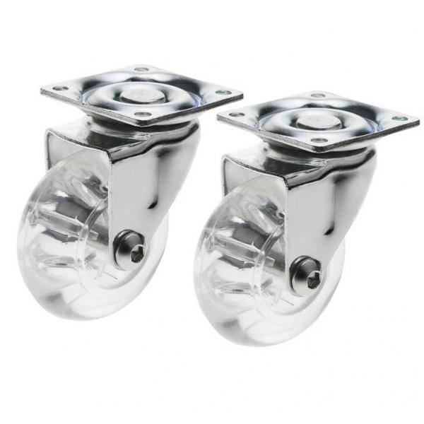Quality Transparent PU Furniture Castors Wheels Swivel Plate For Office Chair for sale