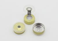 China 20mm Transparent Golden Aluminium Vial Seals , Medicinal Aluminum Crimp Seals factory