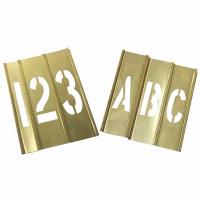 China Adjustable Brass Interlocking Stencils Letter And Number Sets For Printing factory