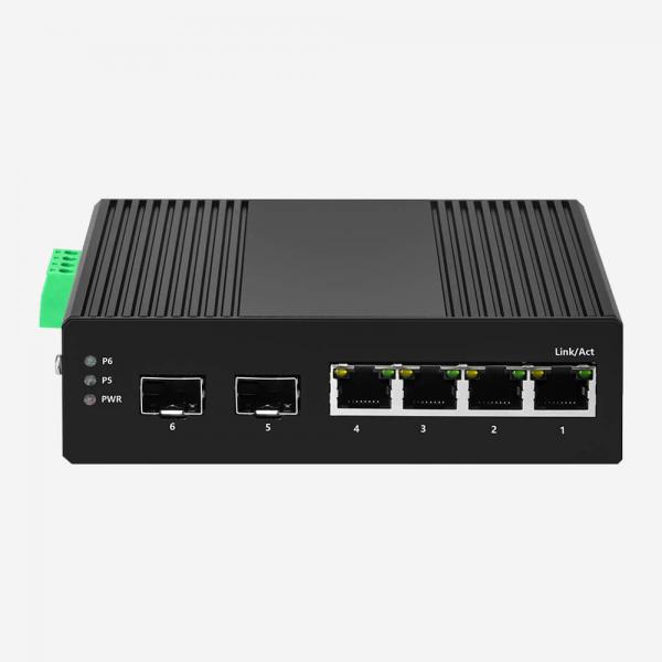 Quality IP30 Industrial Easy Smart Switch 4 Ethernet Ports 2G SFP Slots for sale