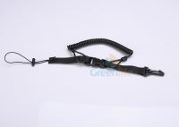 China Scuba Diving Innovative Quick Release Coil Lanyard With Plastic Hook / Cord Loop factory