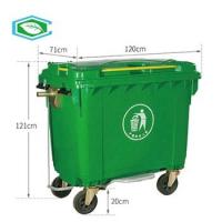 China Large City 50 Gallon Trash Can Heavy Duty Outdoor Plastic Recycle Container factory