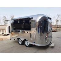 China Luxury Airstream Mobile Food Trailer Multifunctional Street Food Truck Trailer factory