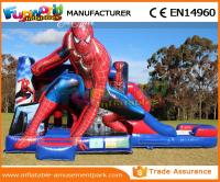 China Black and white Inflatable Bouncer Slide / spiderman bouncy jumping castles factory