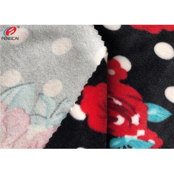 Quality Super Soft Polyester Microfiber Spandex Velvet Fabric / Minky Plush Fabric for sale
