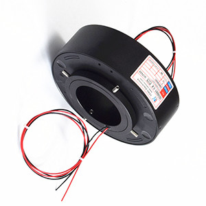 Quality 50mm ID Miniature Through Bore Slip Ring 300rpm Rotation For Motion Simulator for sale