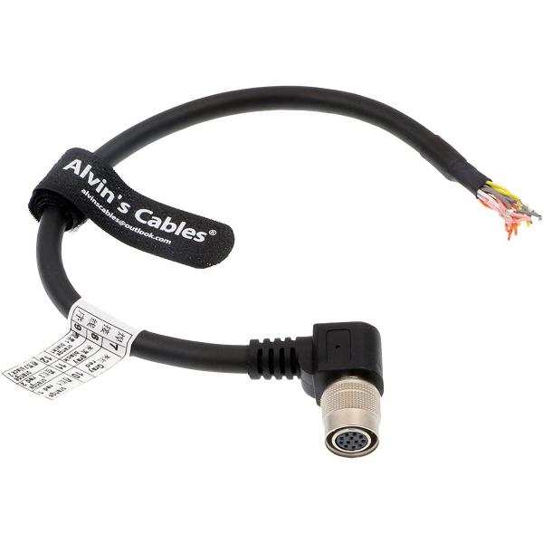 Quality 12 Pin Machine Vision Cables Hirose Right Angle Female To Open End Shield For Probilt GIGE Cameras for sale