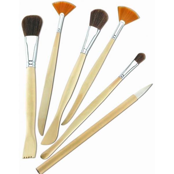 Quality Synthetic & Wool & Mixture Hair Artist Painting Brushes Set Aluminium Ferrule Handle for sale