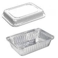 China Daily Use Aluminium Foil Container / Foil Pans With Lids For Freezing 145 * 120mm factory