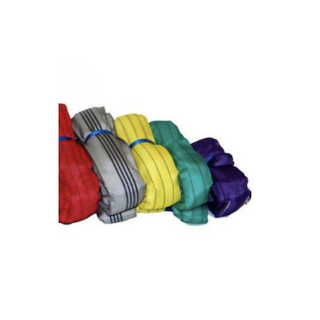 Quality 100% Polyester 52mm Gray Four Tonne Poly Round Slings for sale