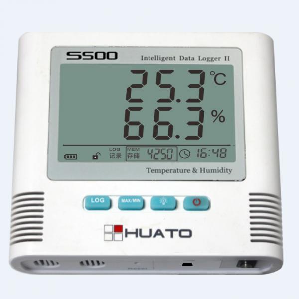 Quality Sound Light Alarm High Accuracy Temperature Humidity Data Logger HUATO S500-EX for sale