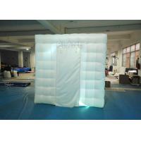 China 2.4x2.4x2.4m Small White Inflatable Party Cube Booth Tent With 2 Doors factory