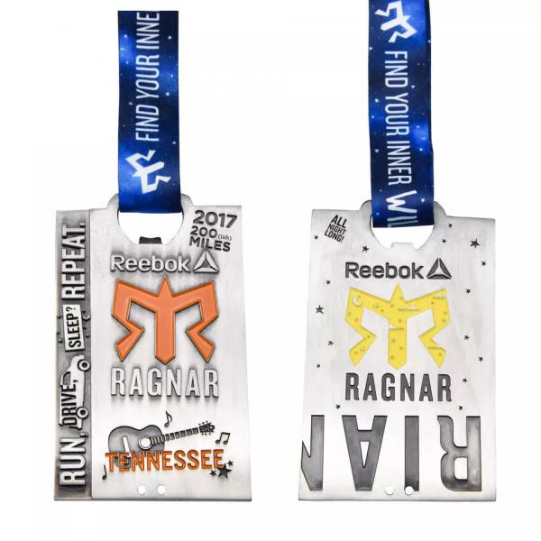Quality ISO9001 Metal Custom Logo Medals Wearproof Polished Running Ironman Triathlon Medal for sale