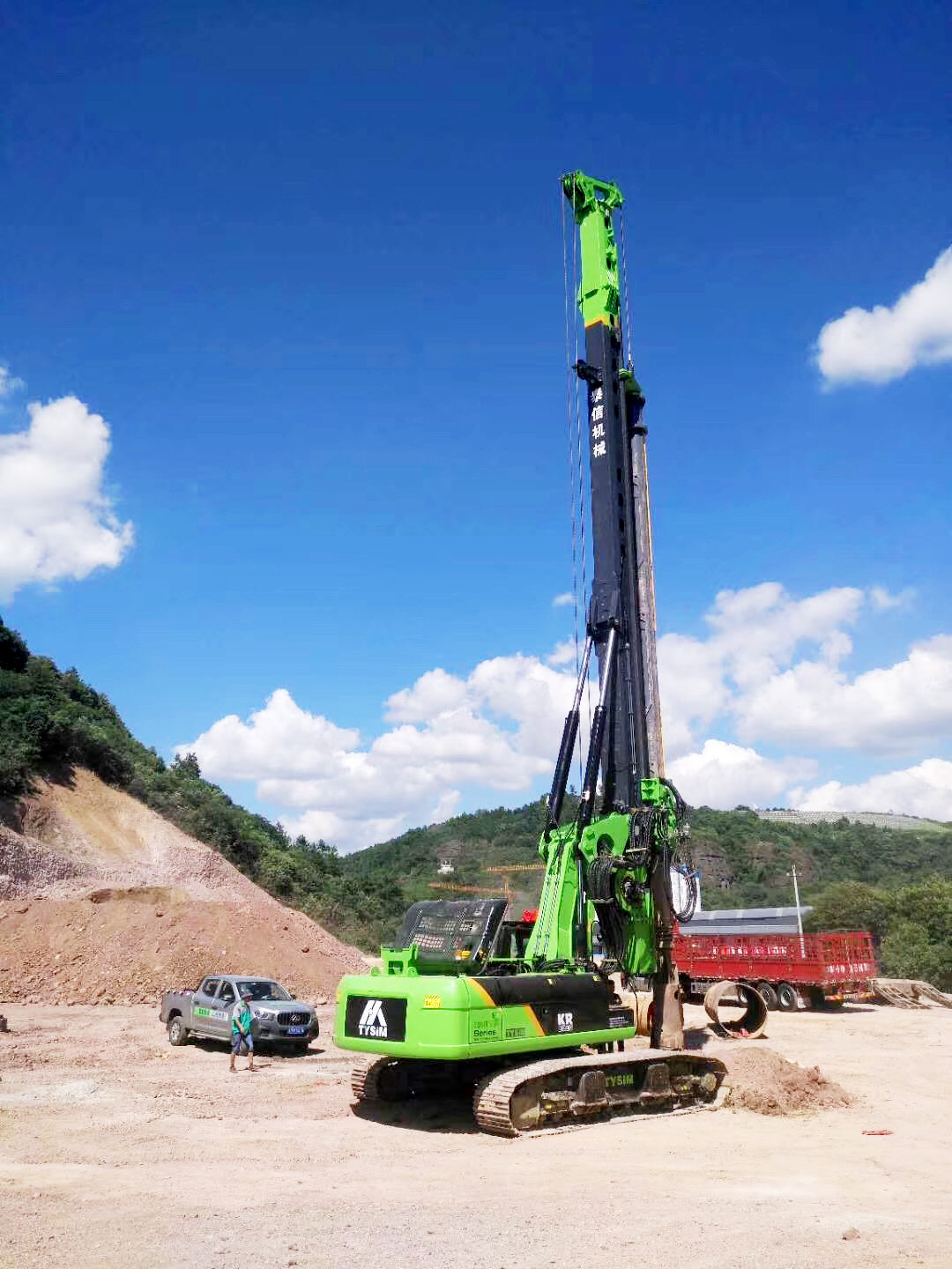Quality Max Drilling Depth 68m Pile Driving Equipment , Borehole Drilling Machine 5~26 for sale