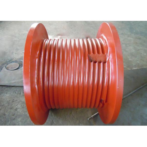 Quality LBS Multifunctional 160KN Rope Winch Drum , Metal Winch Drum Red Color For Mining for sale