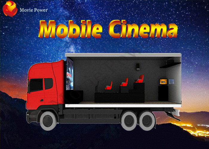 China Flexible Mobile Movie Theater Truck Cabin 5D Simulator With Volatile Motion Chair factory