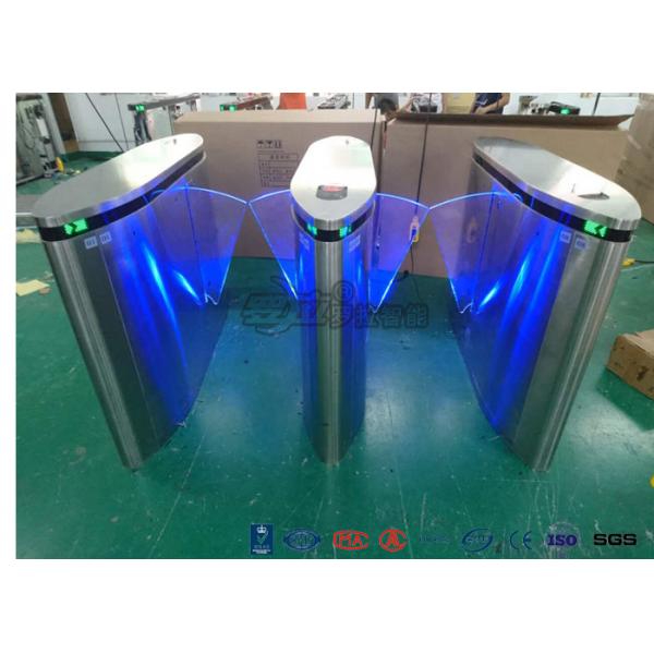 Quality IP54 Anti - Breakthrough Flap Turnstile Speed Automatic Gates Barcode System for sale
