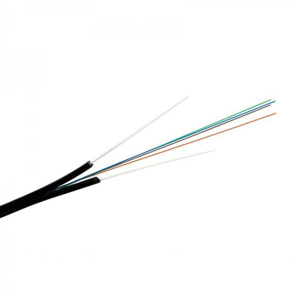 Quality 2 Core Fiber Optic Cable FTTH Indoor Optical Fiber Drop Cord With Strength Members for sale