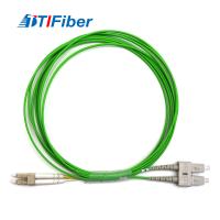 China Lc-Sc Mm Dx Om5 Outer Green Jacket Duplex Fiber Optic Patch Cord Multimode factory
