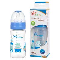 Quality 9oz 260ml Wide Neck Arc PP Baby Feeding Bottle for sale