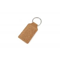 China Cork Engraved Leather Keychain factory